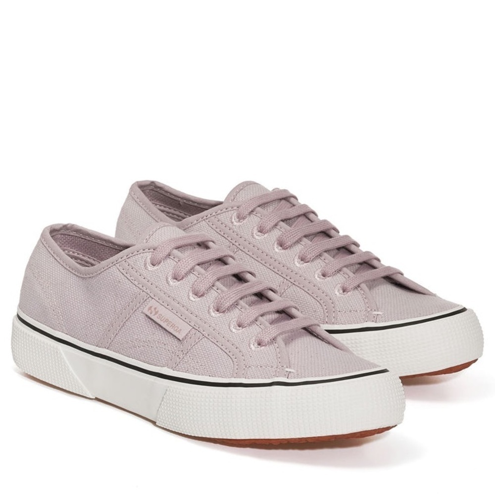 NWT SUPERGA Bold Organic Cotton Canvas Sneakers Trainers Natural Dye Cork 8.5